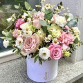 Flower box z rumiankiem i różami - NA DZIEŃ DOBRY