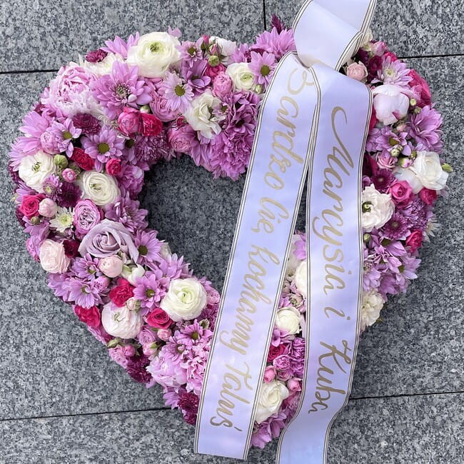 Wieniec pogrzebowy serce