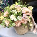 MUS MORELOWY Welurowy flower box L