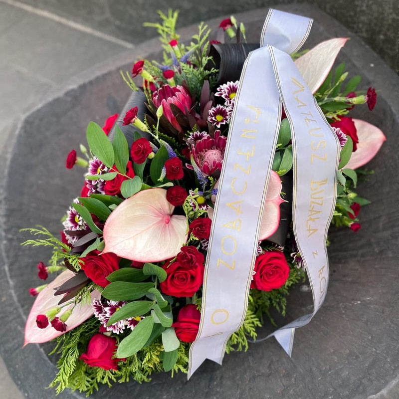 Wiązanka do ręki na pogrzeb - OSTATNIE POŻEGNANIE