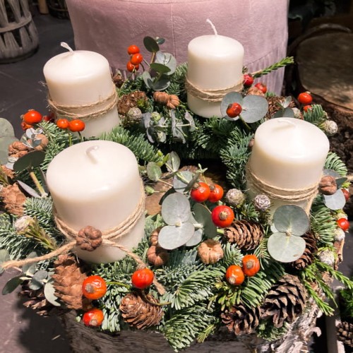  Zielony wianek adwentowy - DARY ZIMY