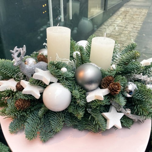 Stroik świąteczny - BŁYSZCZĄCE GWIAZDKI