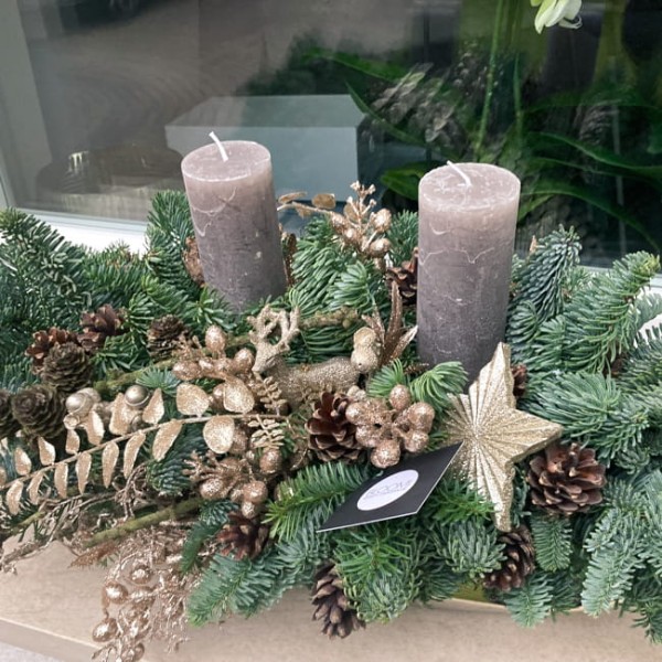 Stroik świąteczny - ZŁOTA GWIAZDKA