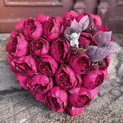 Nowoczesny stroik serce na cmentarz