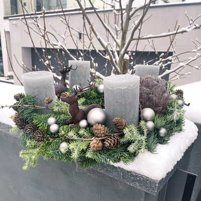 Minimalistyczny wianek adwentowy